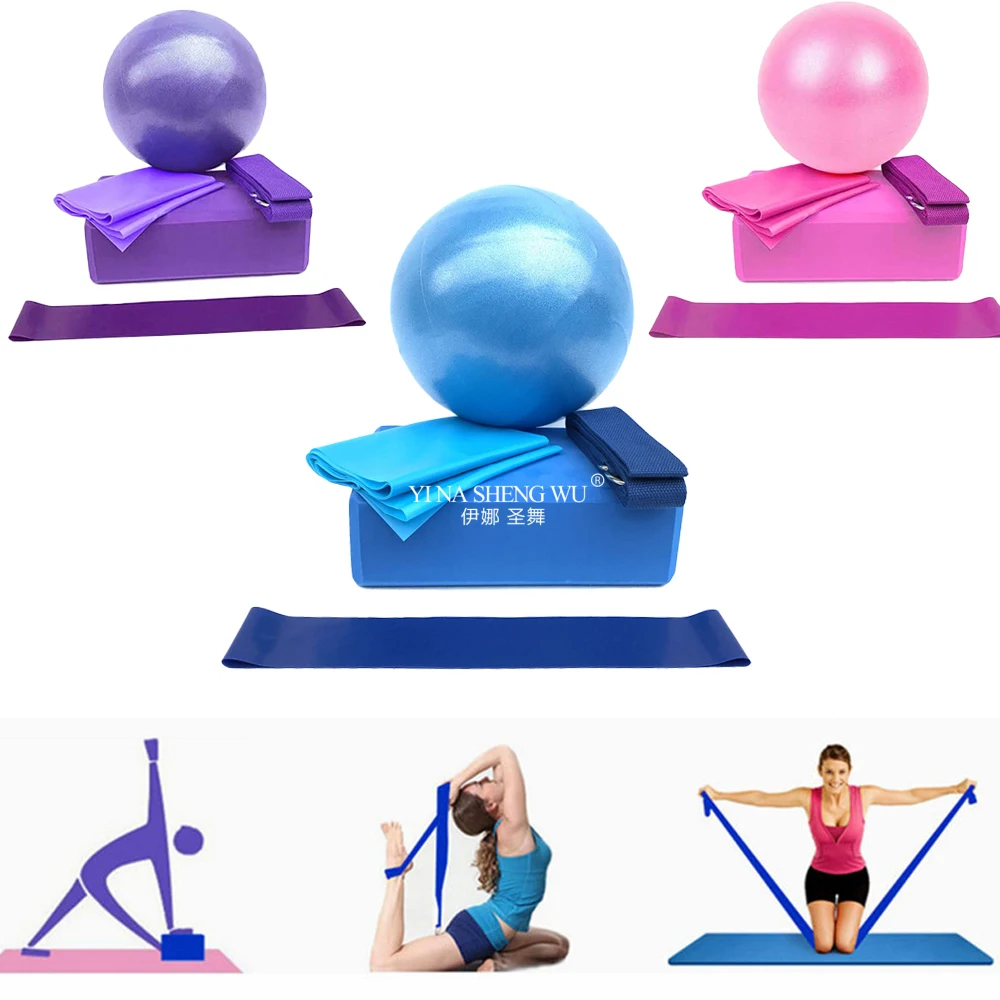 Pilates Yoga Ball Exercises - Kit inicial de yoga, 5 peças,