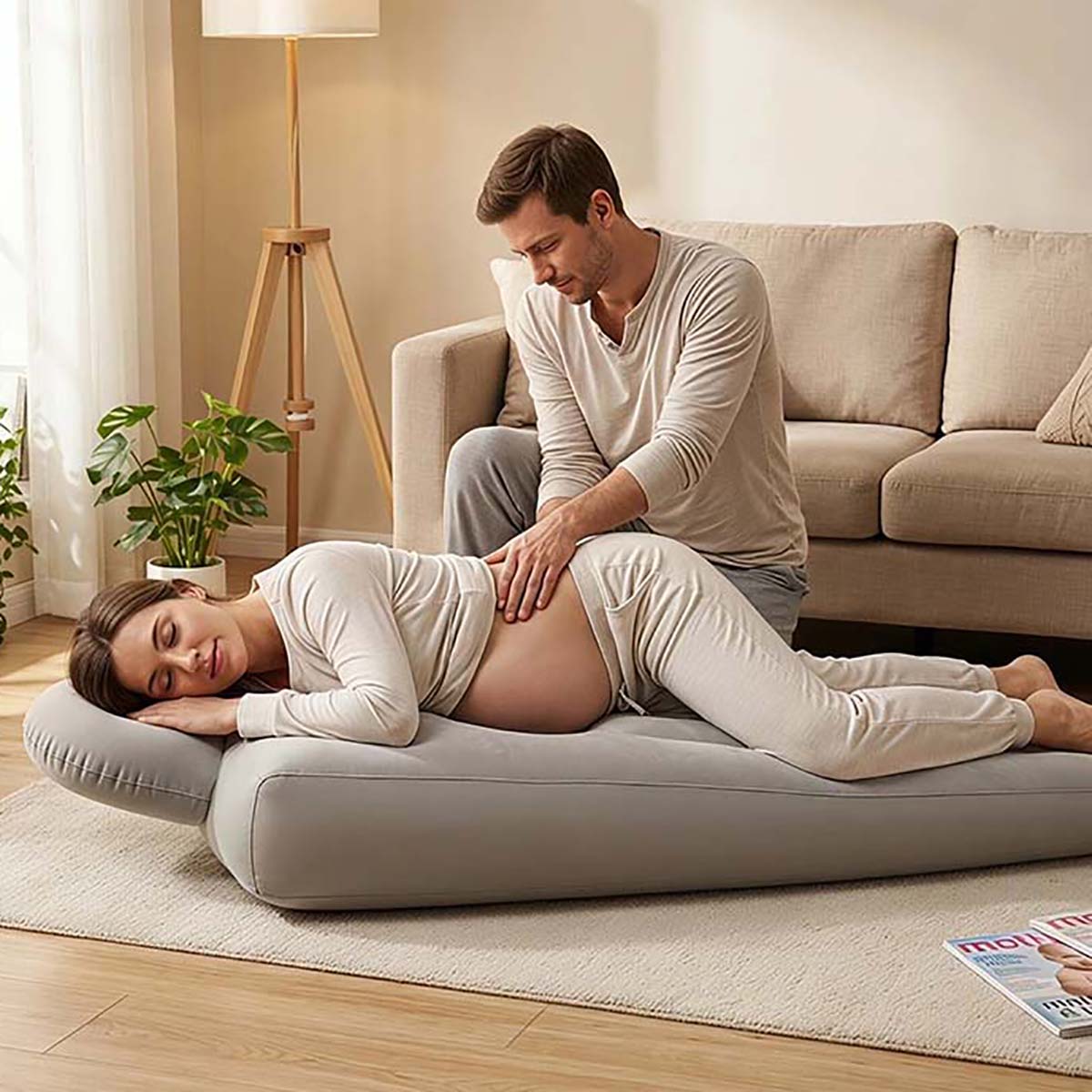 Mat Pilates Yoga - Almofada Inflável para Gravidez e Yoga