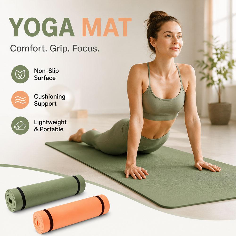 Mat Pilates Yoga - Tapete de Yoga e Pilates Antiderrapante